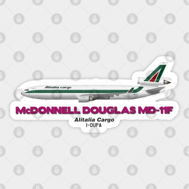 McDonnell Douglas MD-11F - Alitalia Cargo Sticker by TheArtofFlying